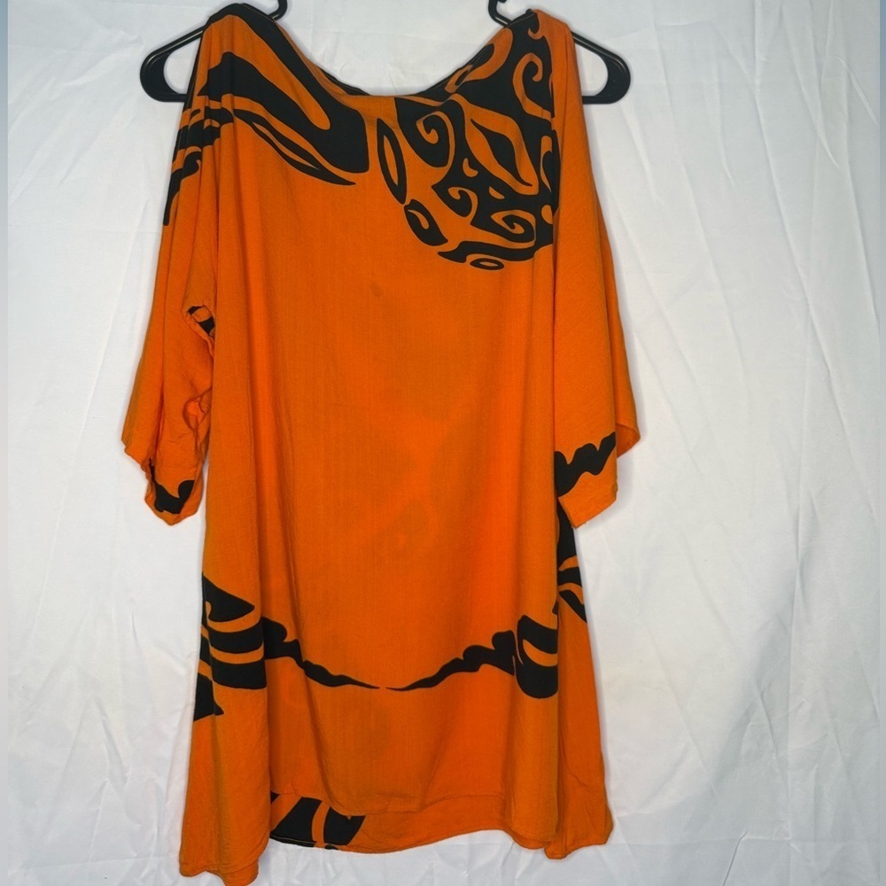 Women's Orange & Black Blouse